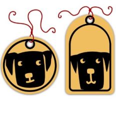 labrador dog gift tags