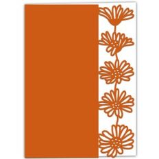 meadow daisy chain lace edged card