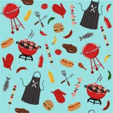 bbq summer grill pattern