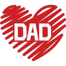 dad scribbled heart
