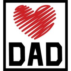 dad squate scribbled heart