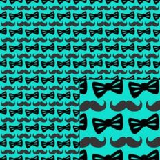 mustache bow tie pattern