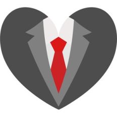 tuxedo heart