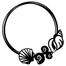 beach monogram frame