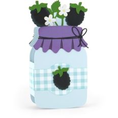 box card mason jar blackberry jam