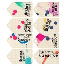whimsical creative artist tags print and cut