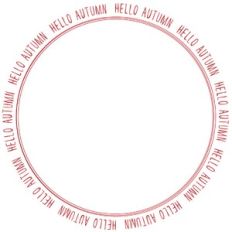 hello autumn circle sketch