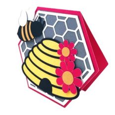 honeycomb and beehive card