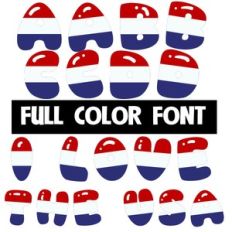 I love the usa color font