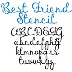 pn best friend stencil