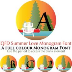 qfd summer love color monogram font