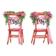 bride and groom wedding chairs