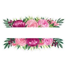 flower border top and bottom