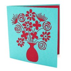 floral bouquet in vase card