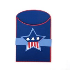 patriotic star envelope pocket bag