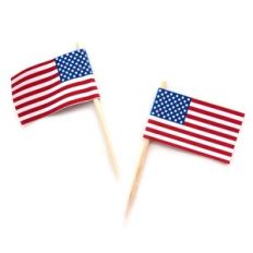 american flag cupcake picks
