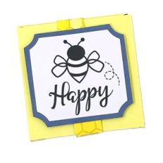 bee happy hinged box with belly band