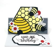 hap-bee birthday easel card