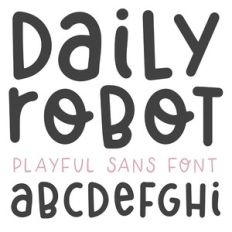 dtc daily robot playful font