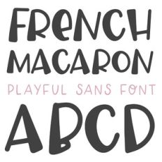 dtc french macaron quirky font