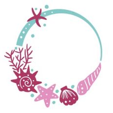summer seashell wreath frame