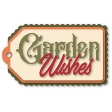 tag rectangle garden wishes