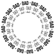 dad word circle frames