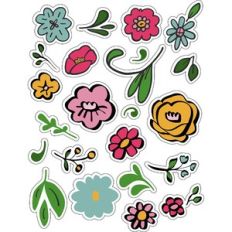 ml flower posy stickers