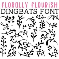 cg florally flourish dingbats