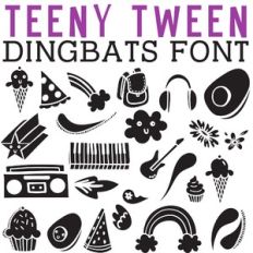 cg teeny tween dingbats