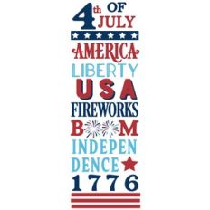 4th of july vertical sign