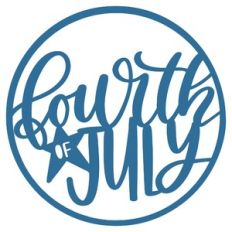 fourth of july round topper