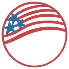 stars stripes flag round