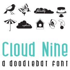 cloud nine doodlebat font