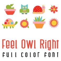 feel owl right full color font
