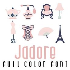 j'adore full color font