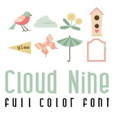 cloud nine full color font