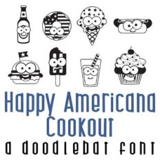 happy americana - cookout doodlebat font