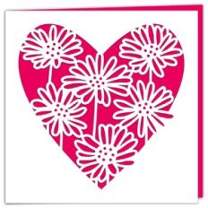meadow daisy heart card