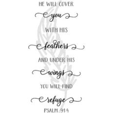 he will cover you with his feathers