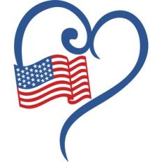 flag and heart