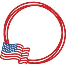flag circle frame