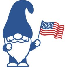 gnome with flag