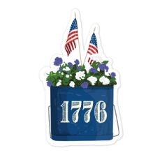 flowers and flags