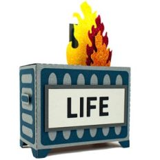 dumpster fire box card