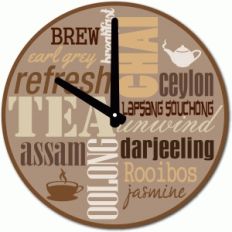 tea words clock