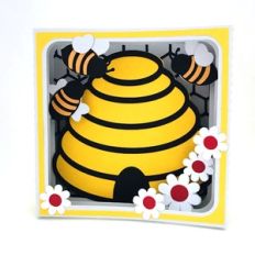 beehive shadow box card