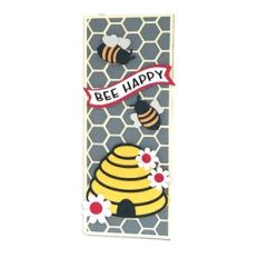 bee happy slimline card