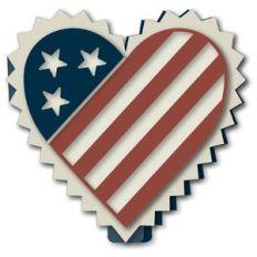 card heart stars stripes 5x5