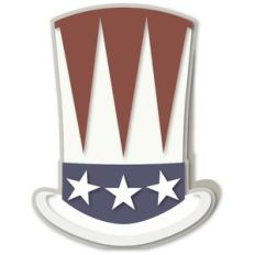 card top hat patriotic shaped
